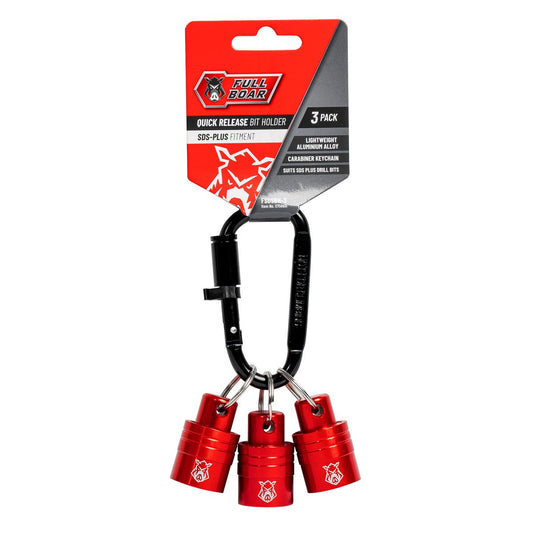Full Boar Quick Release Bit Holder - 3 Pce SDS-Plus - 25mm x 210mm - Durable Aluminium Alloy - Auzzistore