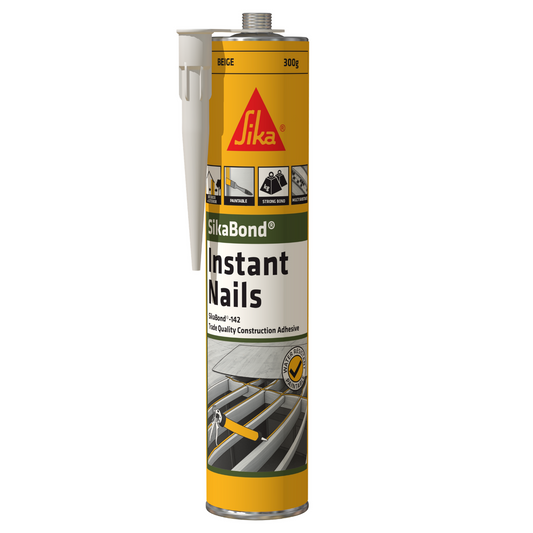Sika 300g Beige Sikabond 142 Instant Nails - Adhesive - Fast Drying - Strong Hold