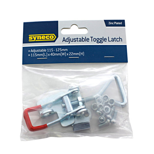 Syneco Adjustable Toggle Latch 115-125mm Zinc Plated Durable Steel – view 2 - Auzzistore