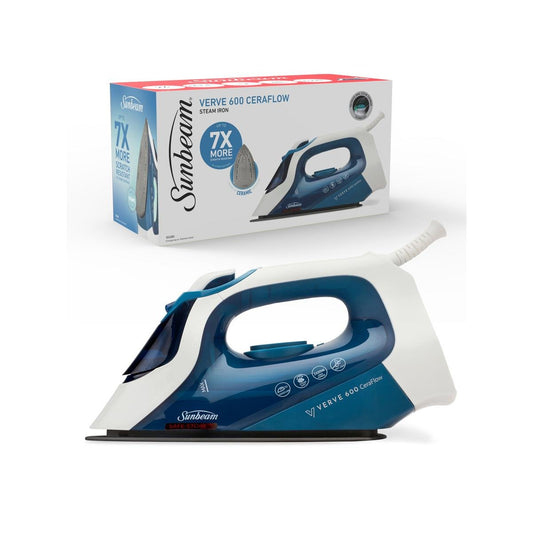 Sunbeam Verve 600 Ceraflow Iron - 150g/min Steam - 300mL Water Tank - Durable