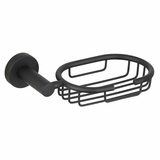 Mondella Matte Black Resonance Soap Basket - 180mm x 50mm x 150mm