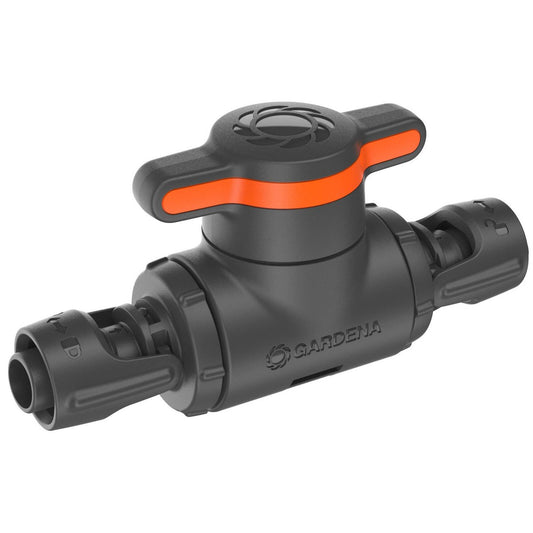 Gardena 13mm Micro Irrigation Shut Off Regulation Valve - Black - Durable Control