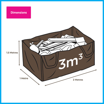 Aussie Skip Bag 3m3 Boomer Woven PPE 600kg Max Load Eco-Friendly