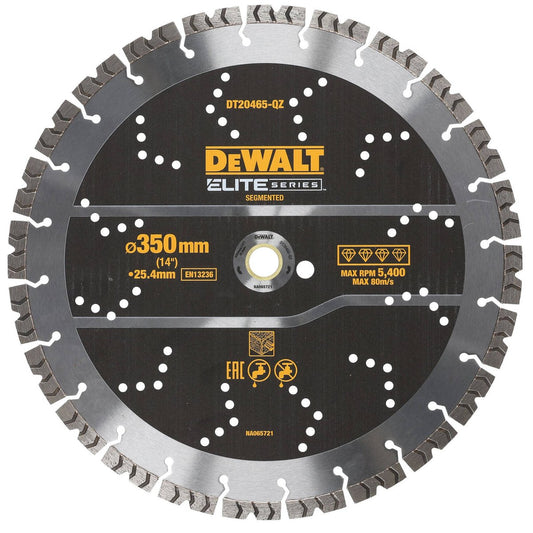 Dewalt Elite Segmented Rebar Concrete Blade 350mm - Durable - Efficient Cutting - Auzzistore