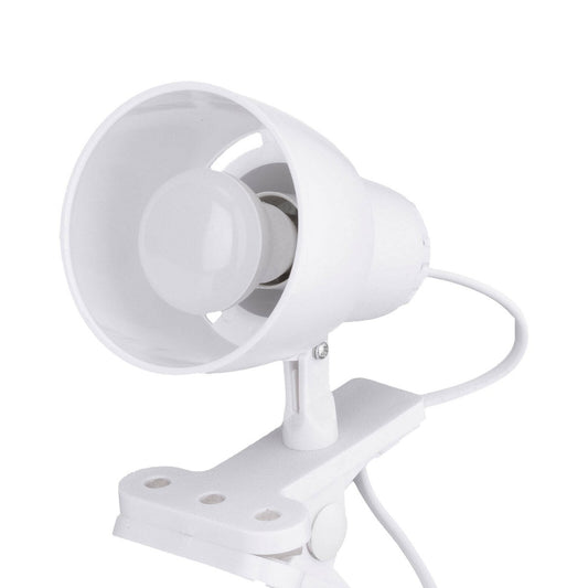 Verve Design White Cassy Clip Lamp - Adjustable Head - Inline Switch - 1.5m Cord