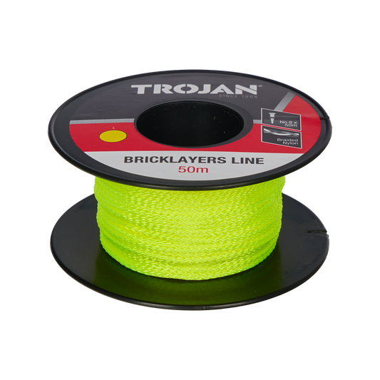 Trojan 50m No 8 Brickline - Green Nylon Marking Line - Durable & High Visibility - Auzzistore
