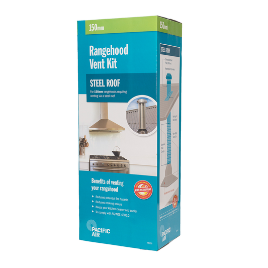Pacific Air 150mm Rangehood Venting Kit Steel Roof Easy Install - Auzzistore