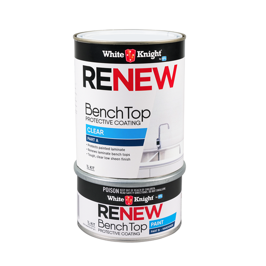 White Knight Clear Bench Top Protective Coating 1L Water Based Durable - Auzzistore