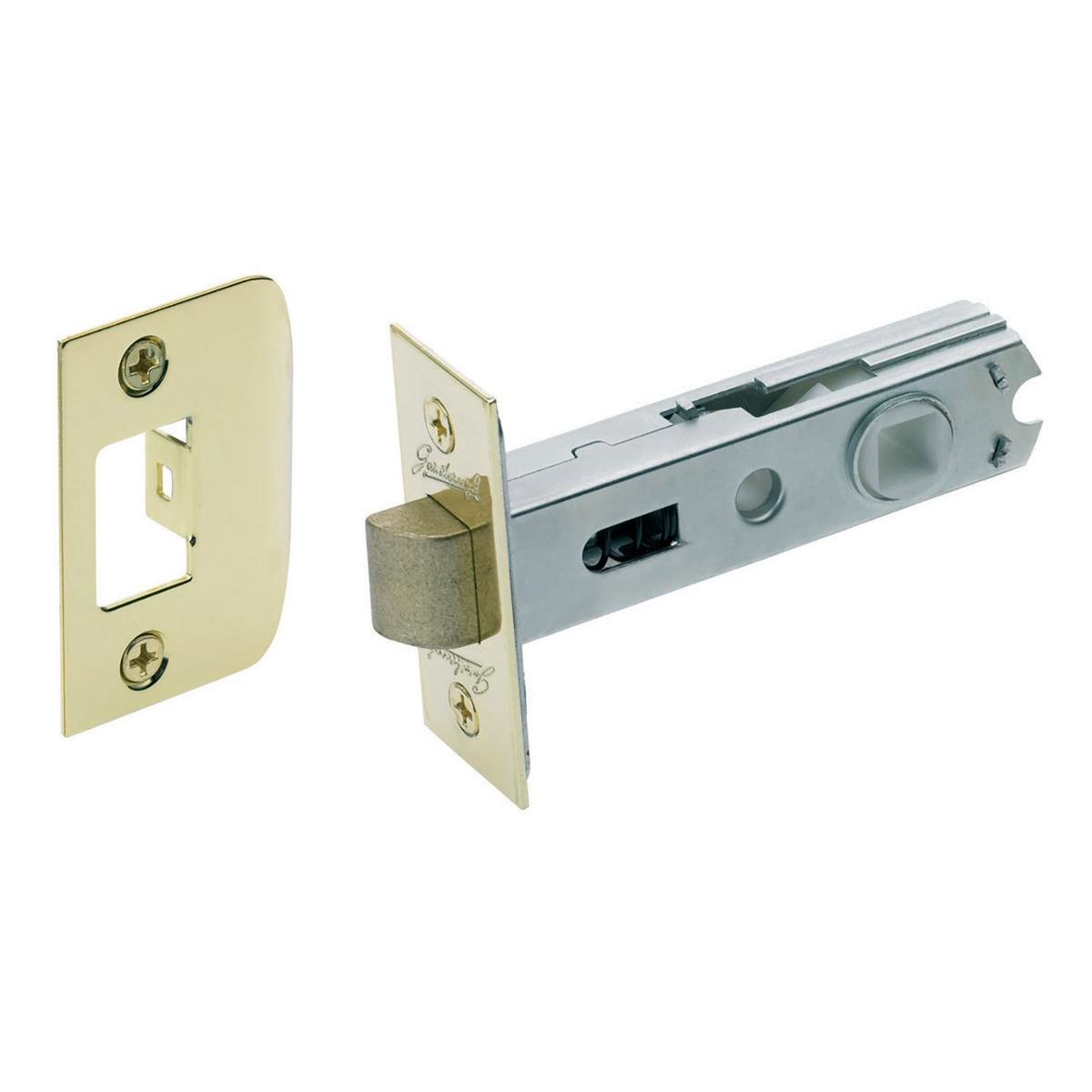 Gainsborough 60mm Tubular Latch Polished Brass D Strike Easy Install