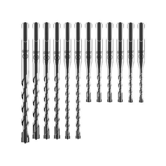 Full Boar SDS-Plus Drill Bit Set - 12 Piece - Carbide - Concrete Use – view 2 - Auzzistore