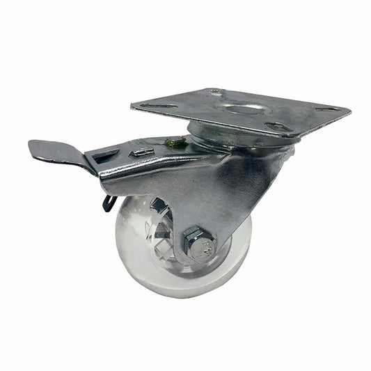 Easyroll 50mm Transparent Swivel Plate Castor 40kg Load Durable - Auzzistore