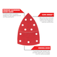 Diablo Abrasive Multi Sander Sheets 102x62mm 120G 10 Pack Red