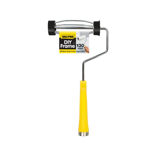 Uni Pro Paint Roller Frame 130mm Steel Plastic Comfort Grip - Auzzistore