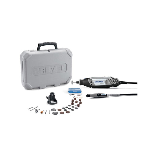 Dremel 3000 Corded Rotary Tool Kit - 130W - 2 Accessories - Grey - Auzzistore