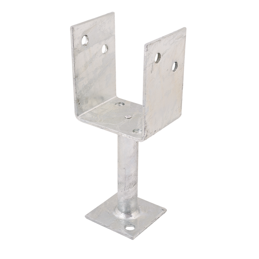 Pryda Full Stirrup Post Anchor - 130x90mm - Hot Dip Galvanised Steel - Termite Protection – view 2 - Auzzistore