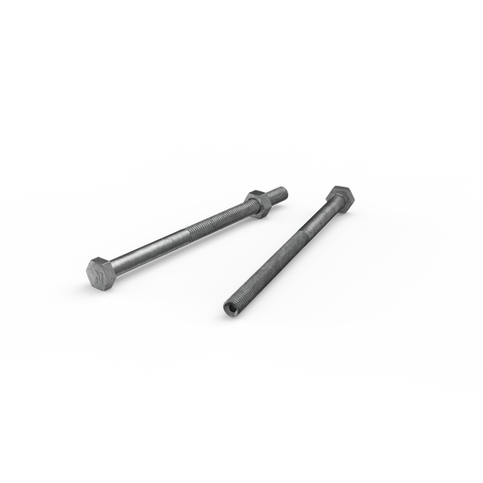 Zenith Hot Dipped Galvanised Hex Head Bolt - M6 x 100mm - 4.6 Grade Steel - 1 Pack - Auzzistore