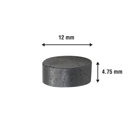 Everhang Ceramic Disc Magnet - 12mm - Ferrite - Lightweight - 10 Pack – view 2 - Auzzistore