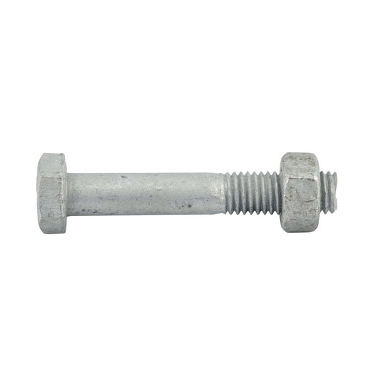Zenith Hex Head Bolt and Nut 10x60mm Hot Dipped Galvanised Corrosion Resistant - Auzzistore