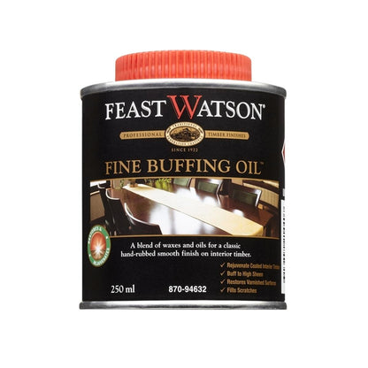 Feast Watson Fine Buffing Oil 250ml Clear Oil-Based High Gloss