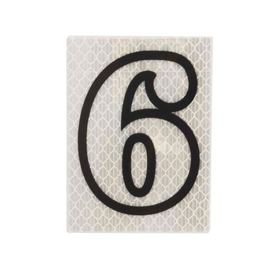 Sandleford 80mm Self Adhesive Night Shine House Number 6 - Silver - Auzzistore
