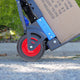 Easyroll 150mm Black Rubber Tyre - Red Metal Centre - 40kg Load Rating