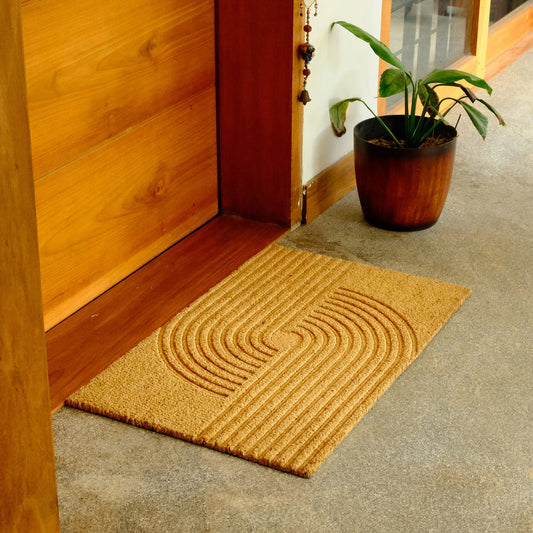 Coir Outdoor Mat - 50 x 80cm - Embossed Design - Durable & Non-Slip – view 2