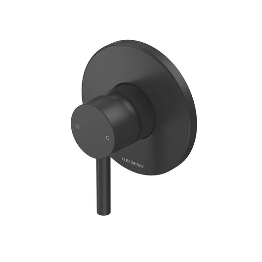 Flexispray Black Splash Bath Shower Mixer - 110mm - Matte Black - Durable