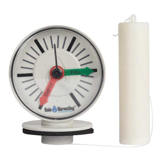 Rain Harvesting Tank Gauge - Water Level Indicator - PVC - Easy Read - Auzzistore