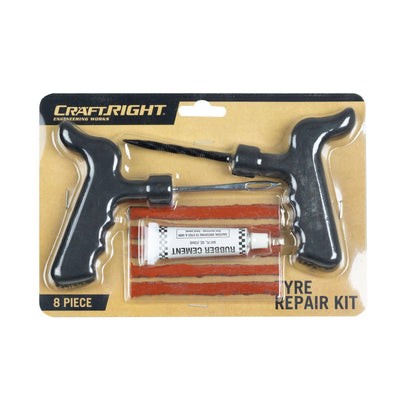 Trojan Tyre Repair Kit - 5 Tyre Plugs - Tubeless Tyre Repair - Compact Design
