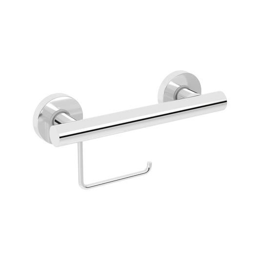 Evekare Toilet Roll Holder Grab Rail - 300mm - Stainless Steel - Supports 250kg