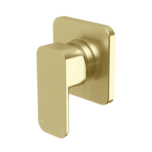 Mondella Overture Shower Wall Mixer - 75mm x 140mm x 195mm - Brushed Brass - Lead Free