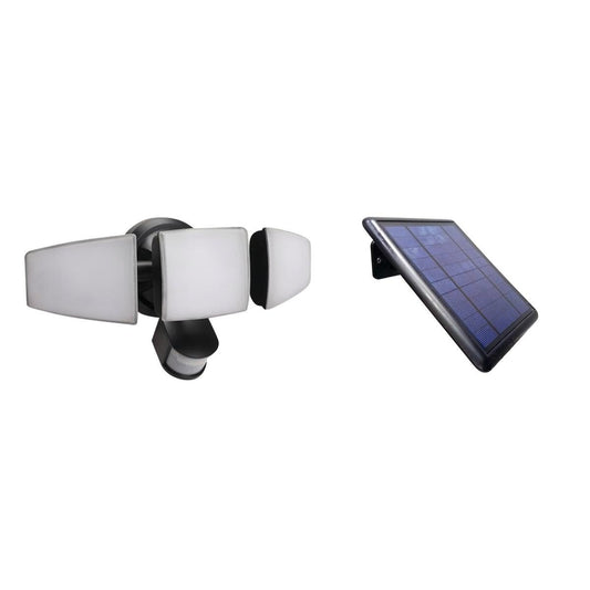 Solar Magic 1500lm 3 Head Solar Security Light - Black - Auzzistore