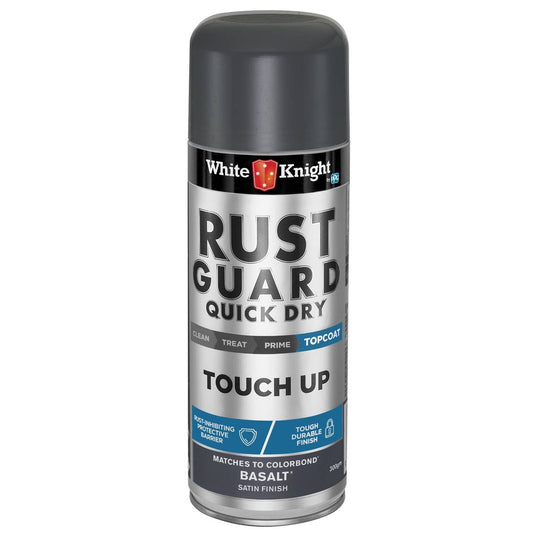 White Knight Rust Guard 300g Basalt Satin Touch Up Spray Paint - Auzzistore
