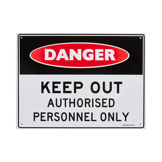 Sandleford Keep Out Sign - 300 x 225mm - Polypropylene - UV Resistant - Auzzistore