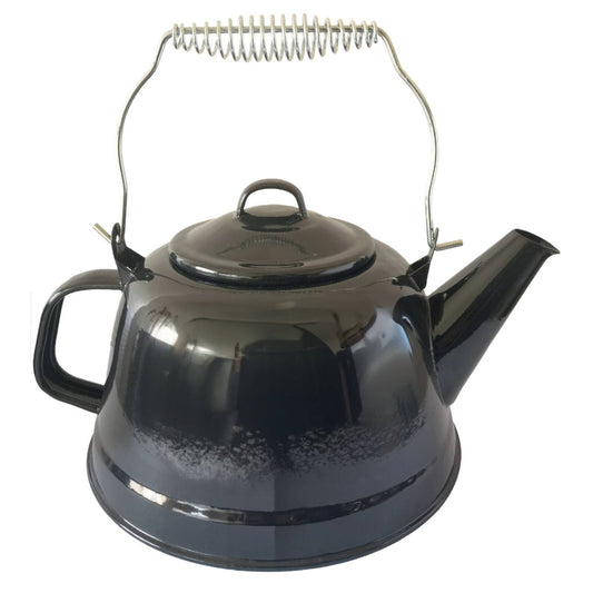 All Set Enamel Tea Pot - 2.5L - Black - Durable & Elegant Design