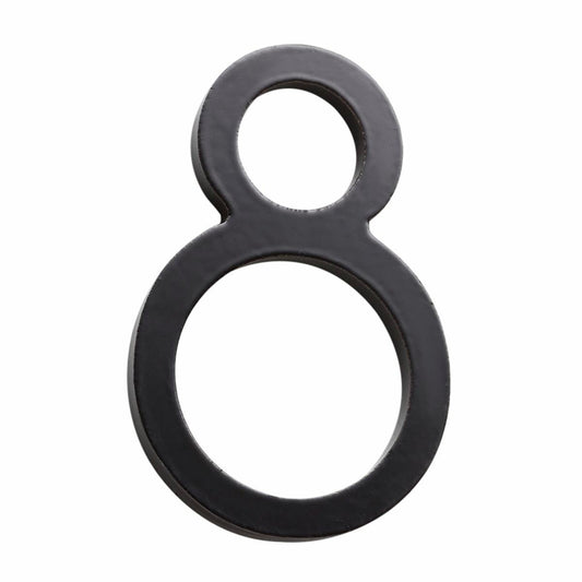 Sandleford Black Zone House Number 8 - 75mm Galvanised Steel - Weather Resistant