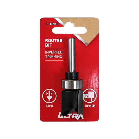 Ultra 19mm Inverted Trimming Router Bit - Tungsten Carbide - Precision Trimming - Auzzistore