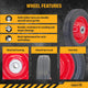 Easy Roll 200mm Rubber Wheel - Metal Centre - Solid - 60kg Load Capacity
