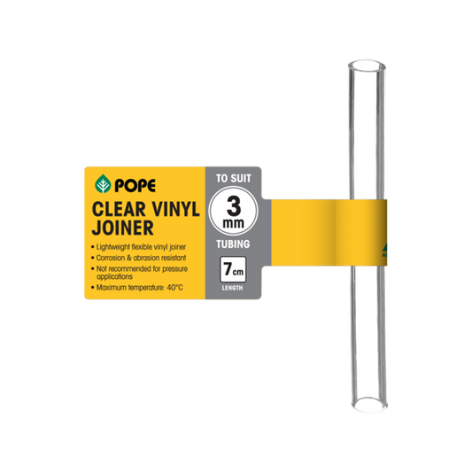 Pope Clear Vinyl Tubing Joiner - 3mm x 7cm - Lightweight - Flexible - Auzzistore