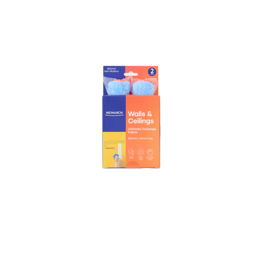 Monarch 160 Mini Rollers 2 Pack - 14mm Nap - Ultimate Coverage Fabric - Orange