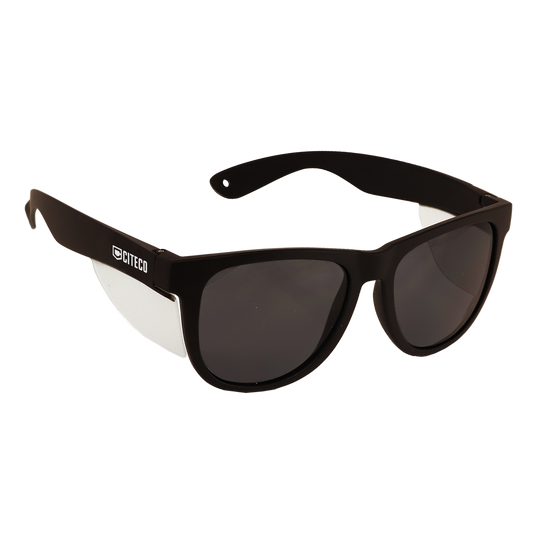 Citeco Classic Tinted Safety Glasses - 150mm x 50mm - Black - Lightweight, Impact Resistant
