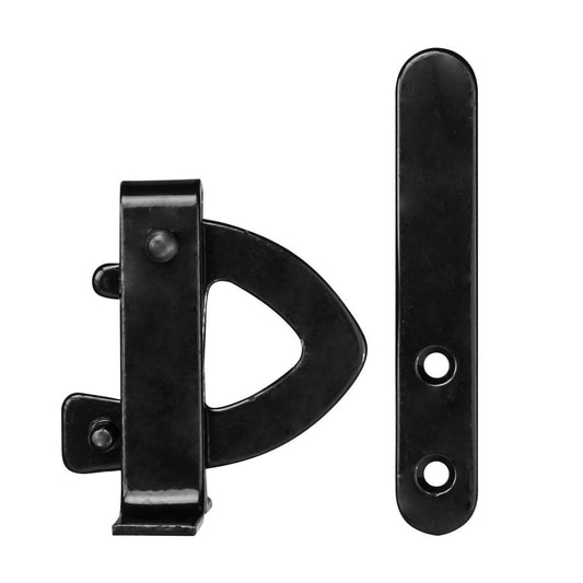 Pinnacle Black D Pattern Gate Latch - Steel - 20.5mm - Secure Lock - Auzzistore
