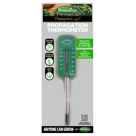 Brunnings Soil Propagation Thermometer - 75mm Plastic - Easy To Use - Auzzistore