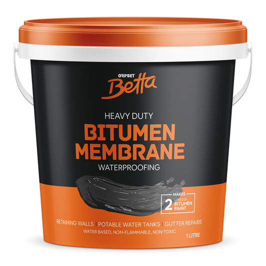Gripset Betta Waterproofing Membrane 1L Bitumen Rubber Versatile - Auzzistore
