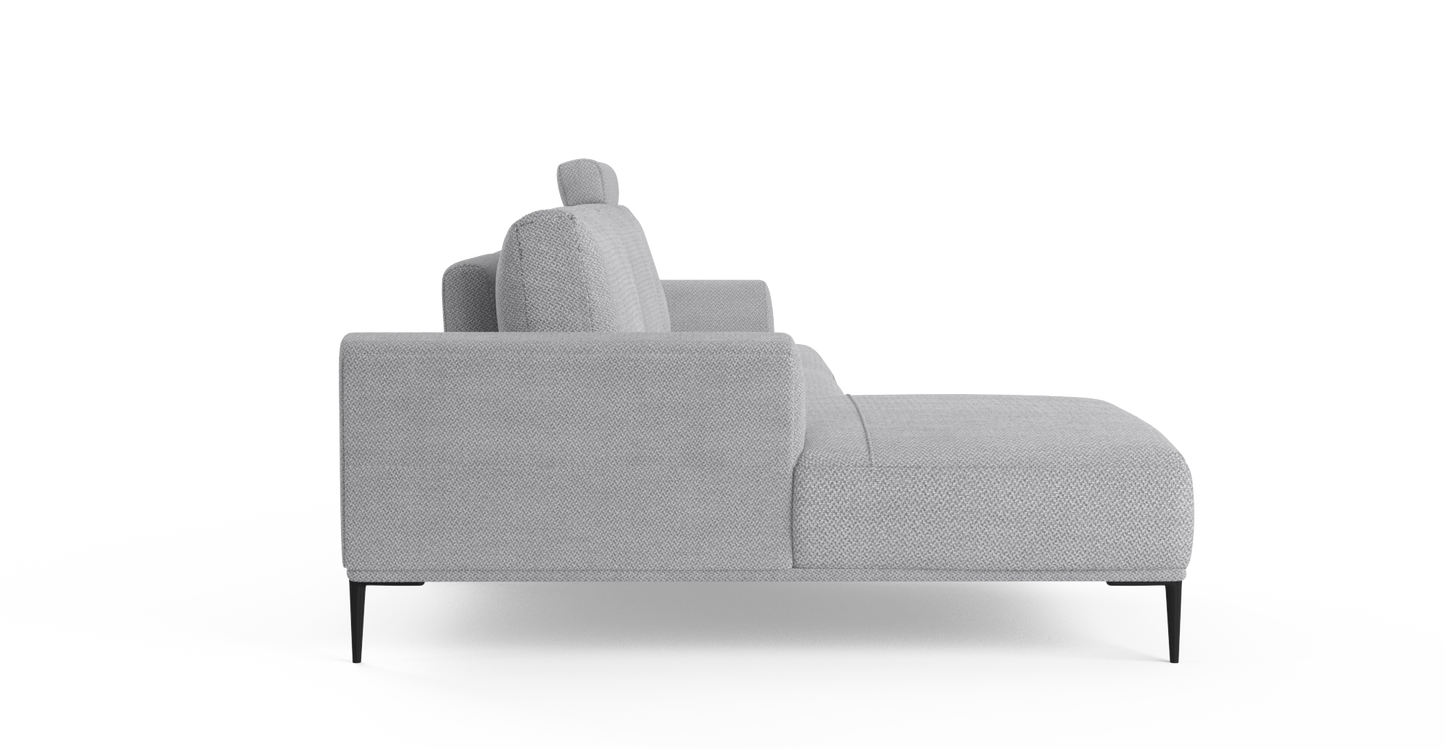 Brosa Como Motion Modular Sofa with Chaise (Gainsboro Grey, Left Chaise)