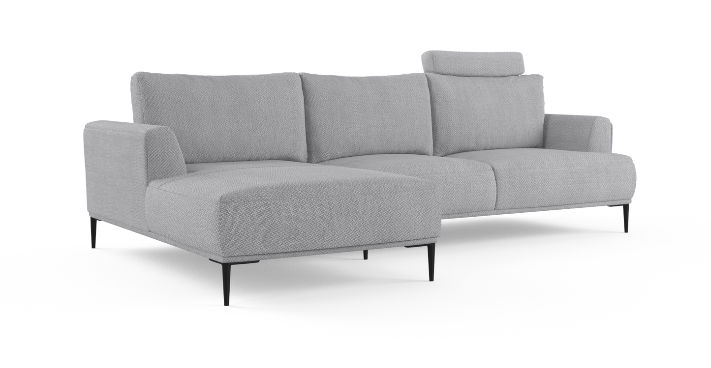 Brosa Como Motion Modular Sofa with Chaise (Gainsboro Grey, Left Chaise)