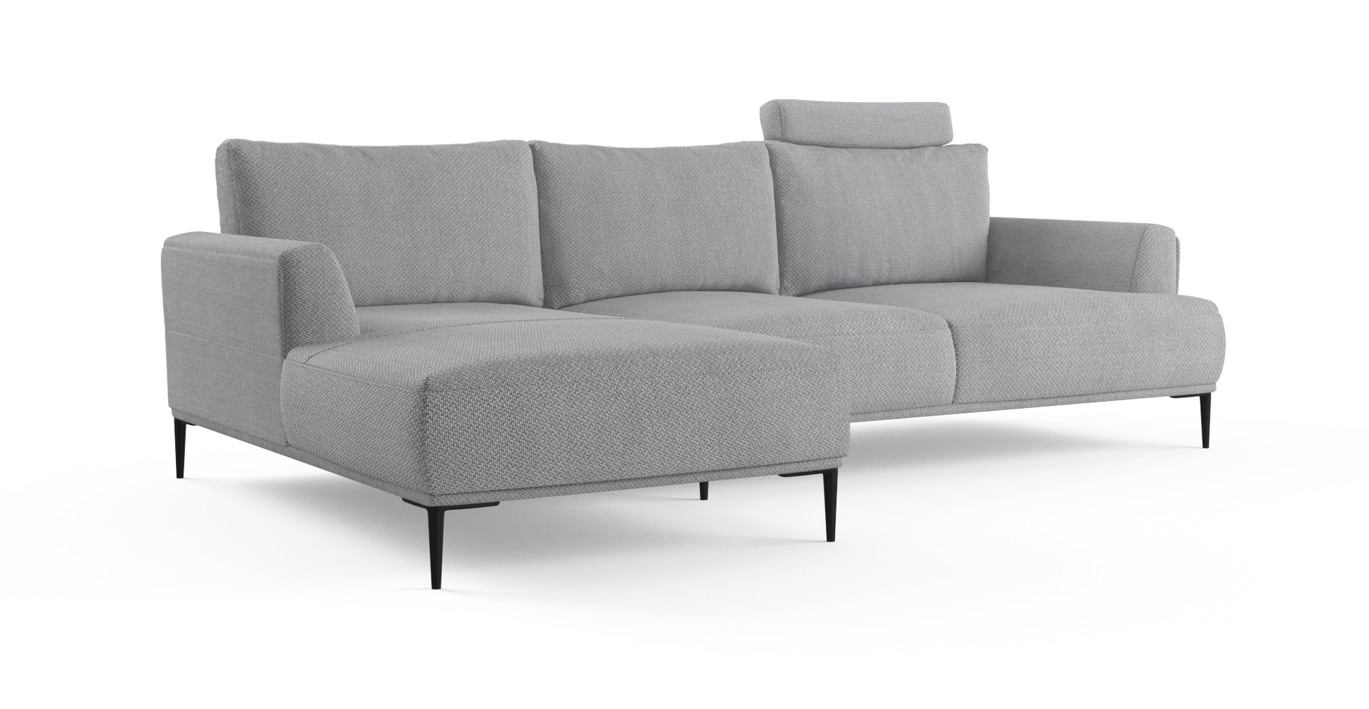 Brosa Como Motion Modular Sofa with Chaise (Gainsboro Grey, Left Chaise)