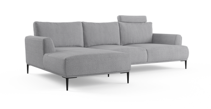 Brosa Como Motion Modular Sofa with Chaise (Gainsboro Grey, Left Chaise)