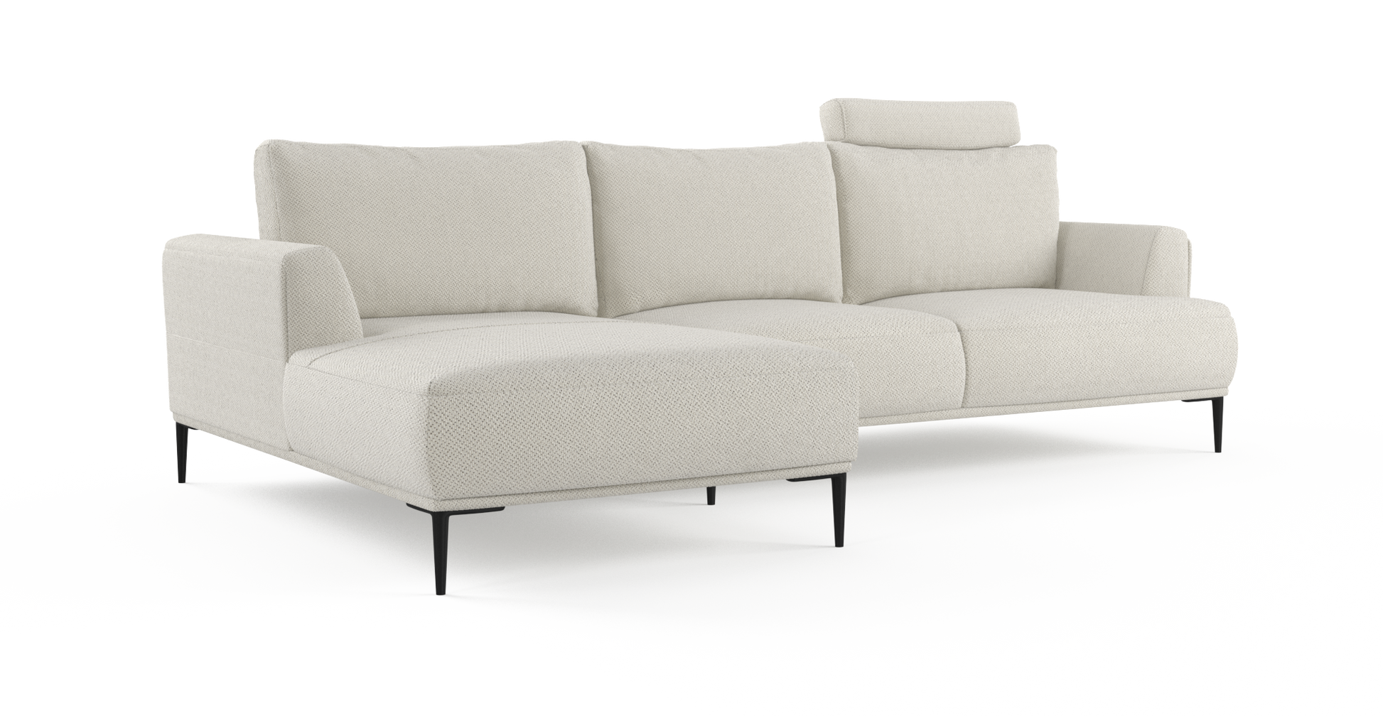 Brosa Como Motion Modular Sofa with Chaise (Seashell White, Left Chaise)