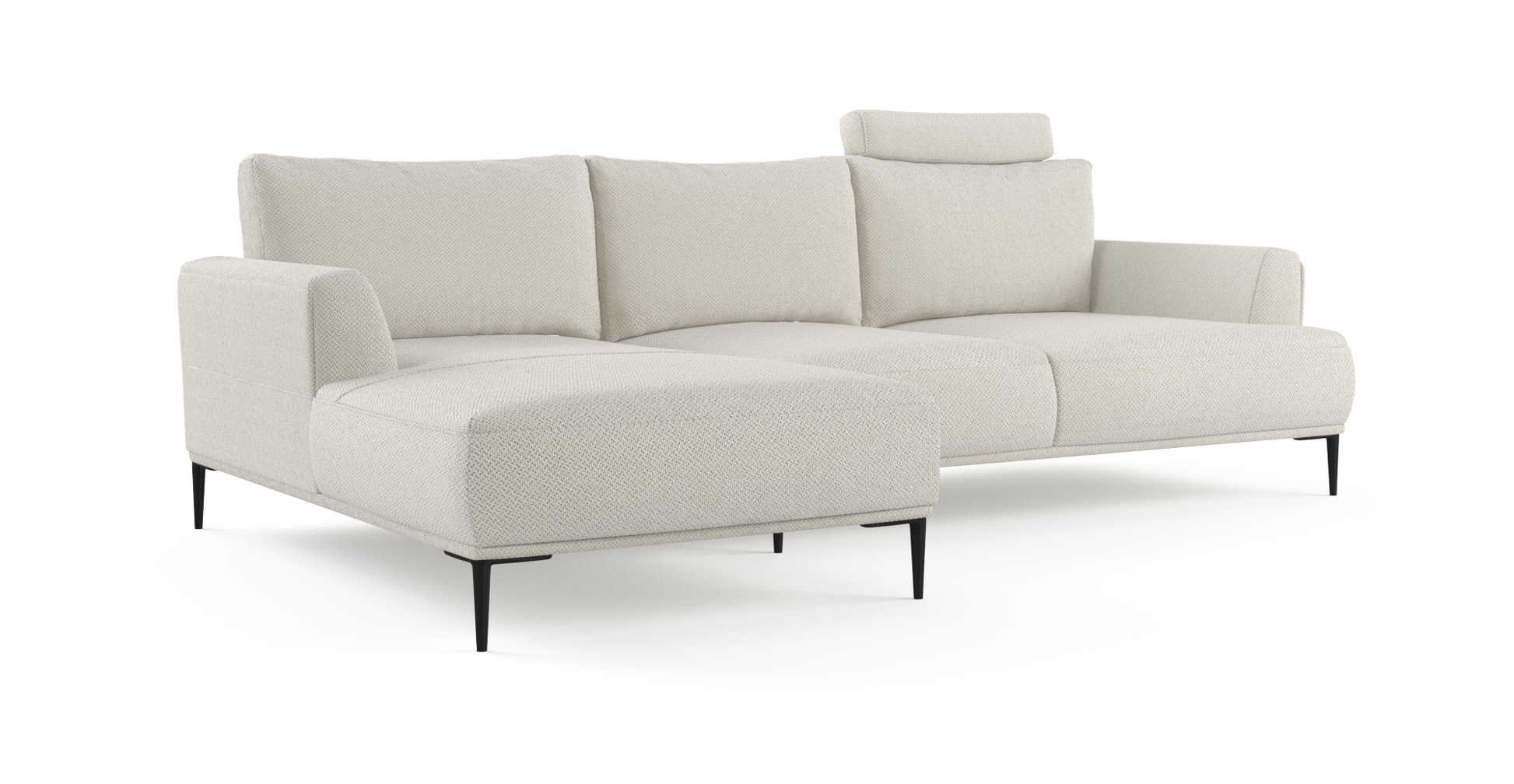 Brosa Como Motion Modular Sofa with Chaise (Seashell White, Left Chaise)